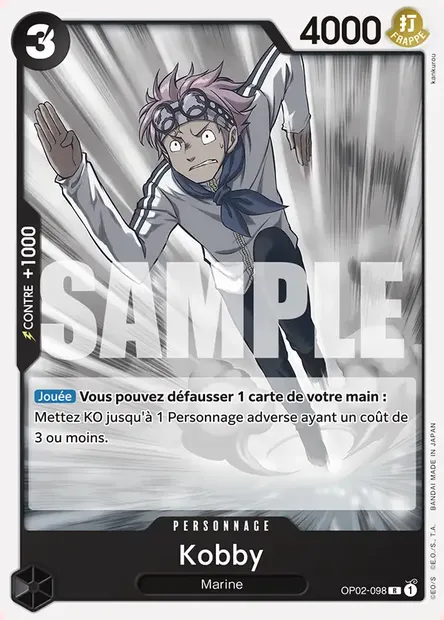 Kobby, carte One Piece OP02-098 — extension PARAMOUNT WAR