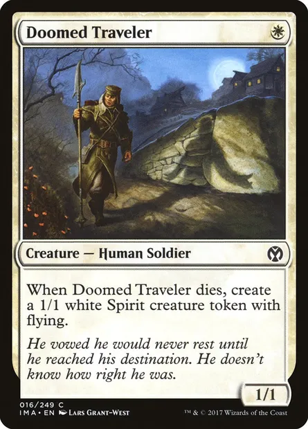 Doomed Traveler, Magic card IMA 16 — Iconic Masters set