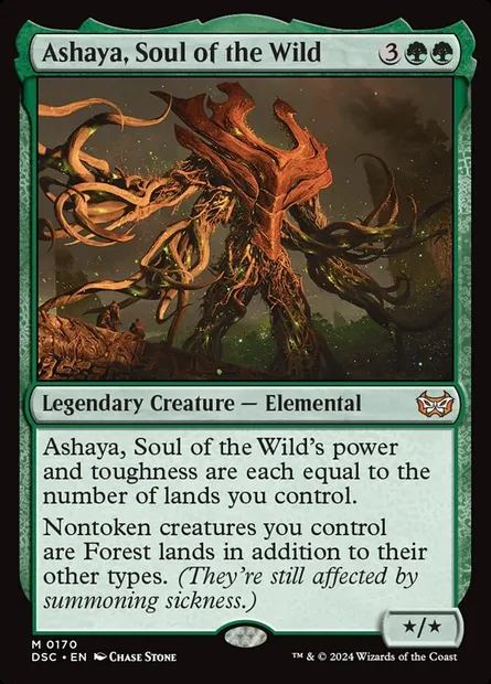 Ashaya, Soul of the Wild, Magic card DSC 170 — Duskmourn: House of Horror Commander set