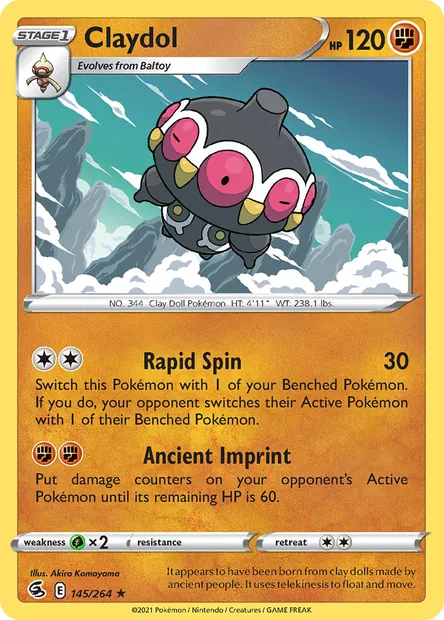 Claydol, Pokémon card FST 145 — Fusion Strike set