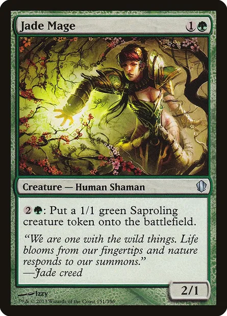 Jade Mage, Magic card C13 151 — Commander 2013 set