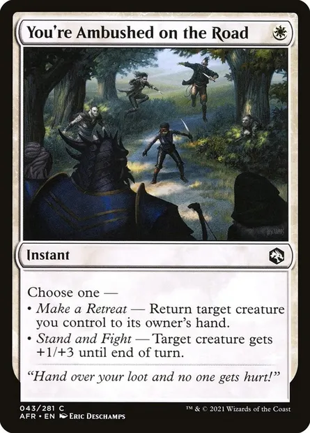 You're Ambushed on the Road, Magic card AFR 43 — Adventures in the Forgotten Realms set