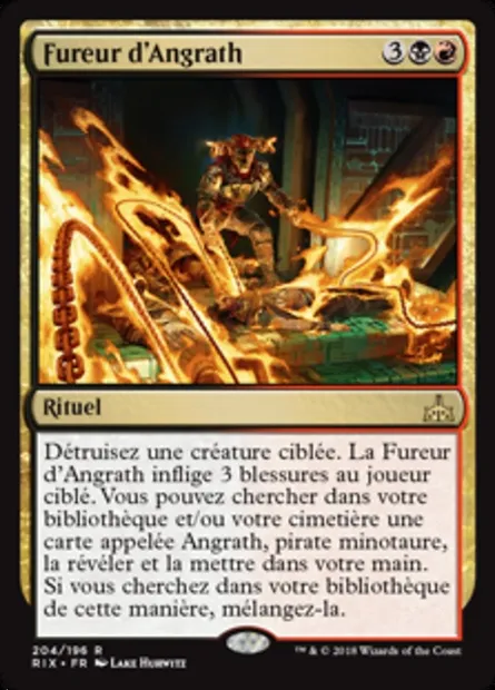 Fureur d'Angrath, carte Magic RIX 204 — extension Les combattants d'Ixalan