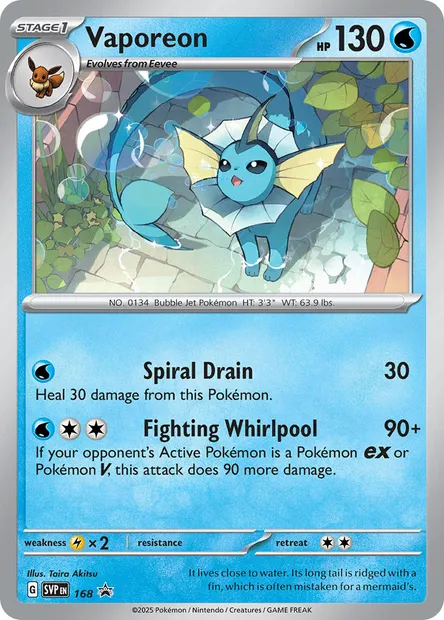 Vaporeon, Pokémon card PR-SV 168 — SVP Black Star Promos set