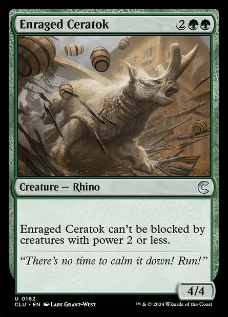 Cératok enragé, carte Magic CLU 162 — extension Ravnica: Clue Edition
