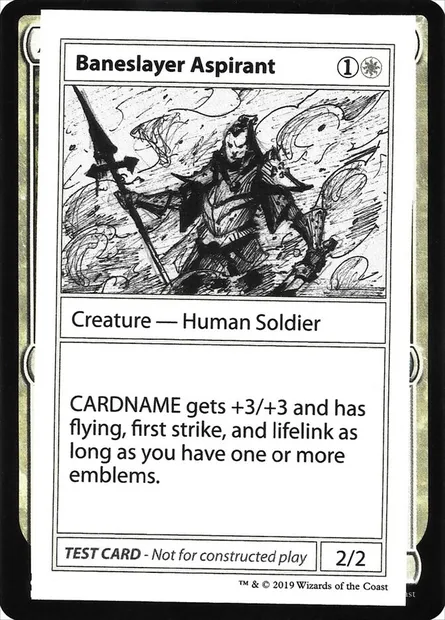 Baneslayer Aspirant, Magic card CMB2 3 — Mystery Booster Playtest Cards 2021 set