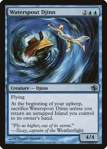 Waterspout Djinn, Magic card DD2 11 — Duel Decks: Jace vs. Chandra set