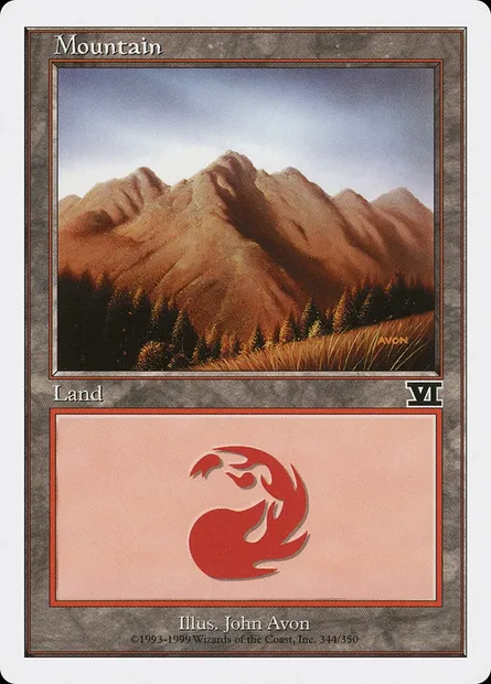 Montagne, carte Magic 6ED 344 — extension Classic Sixth Edition