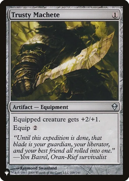 Trusty Machete, Magic card PLST ZEN-209 — The List set