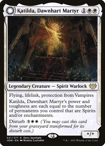 Katilda, Dawnhart Martyr // Katilda's Rising Dawn, Magic card VOW 21 — Innistrad: Crimson Vow set