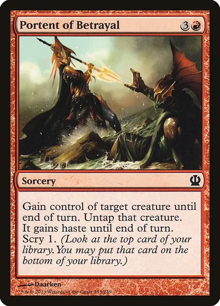 Portent of Betrayal, Magic card THS 133 — Theros set