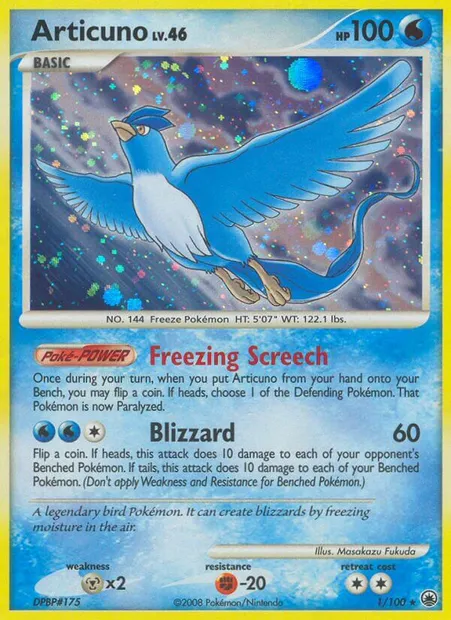 Articuno, Pokémon card MD 1 — Majestic Dawn set