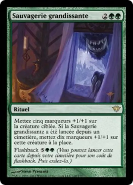 Sauvagerie grandissante, carte Magic DKA 120 — extension Obscure Ascension