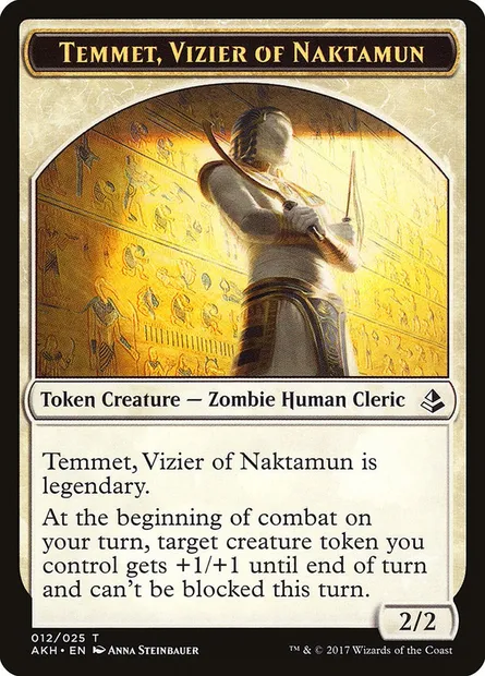 Temmet, Vizier of Naktamun, Magic card TAKH 12 — Amonkhet Tokens set