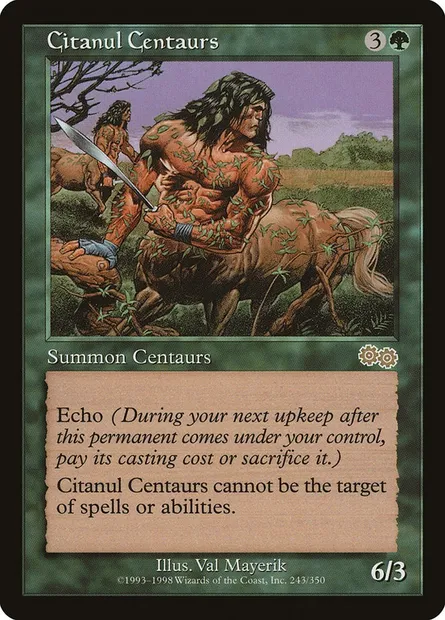 Citanul Centaurs, Magic card USG 243 — Urza's Saga set