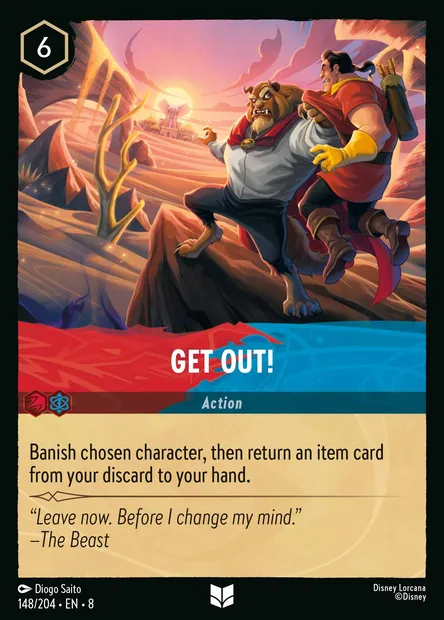 Get Out!, Disney Lorcana card CH8-148 — The Reign of Jafar set