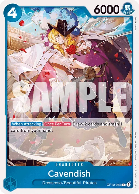 Cavendish, One Piece card OP10-045 — ROYAL BLOOD set
