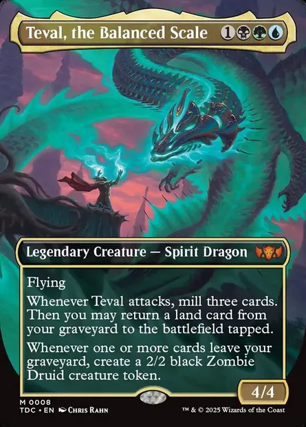 Teval, the Balanced Scale, Magic card TDC 8 — Tarkir: Dragonstorm Commander set