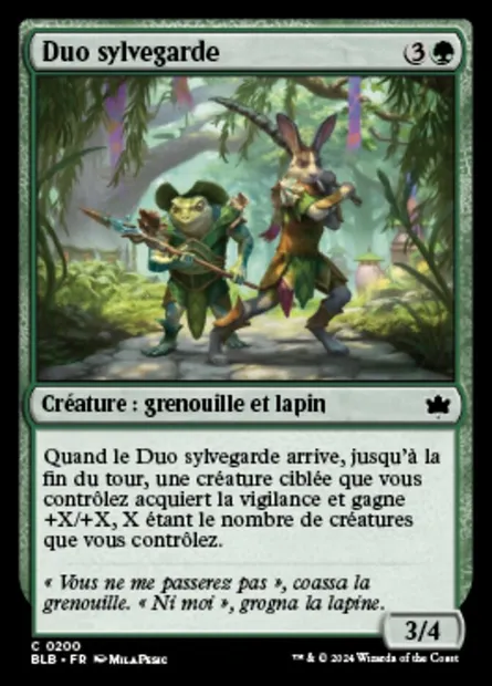 Duo sylvegarde, carte Magic BLB 200 — extension Bloomburrow