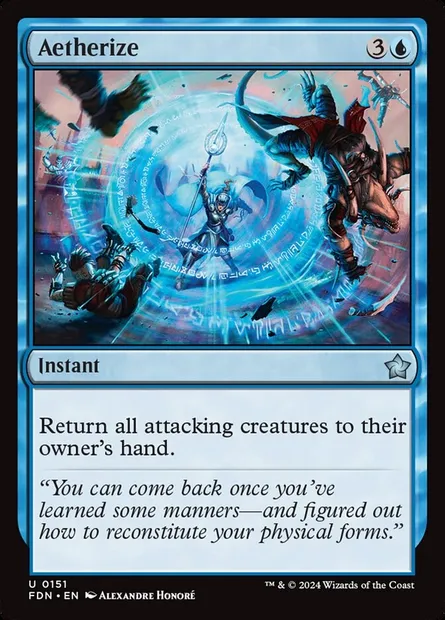 Aetherize, Magic card FDN 151 — Foundations set