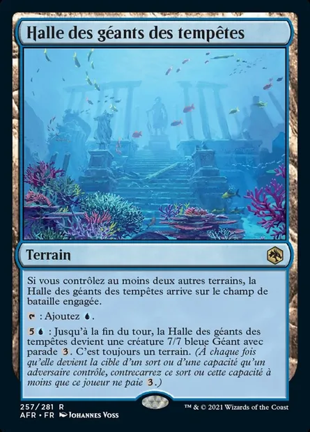 Halle des géants des tempêtes, carte Magic AFR 257 — extension Forgotten Realms: Aventures dans les Royaumes Oubliés