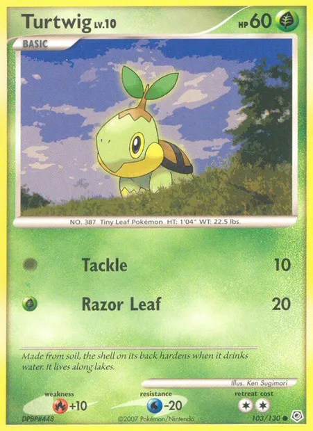 Turtwig, Pokémon card DP 103 — Diamond & Pearl set