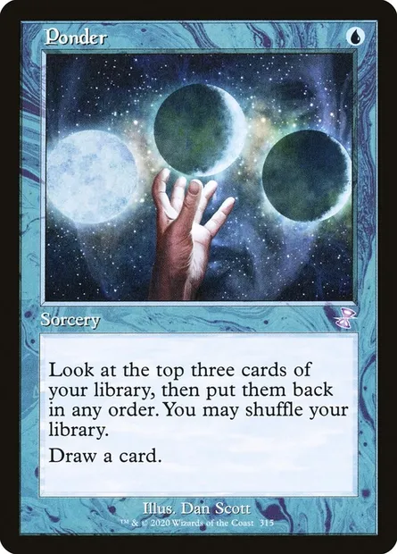 Ponder, Magic card TSR 315 — Time Spiral Remastered set