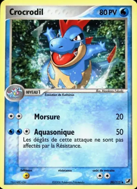 Crocrodil, carte Pokémon UF 38 — extension EX Forces Cachées