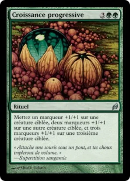 Croissance progressive, carte Magic LRW 221 — extension Lorwyn