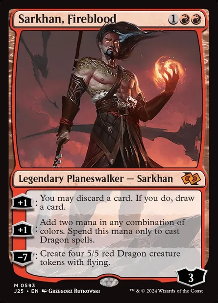 Sarkhan, Fireblood, Magic card J25 593 — Foundations Jumpstart set