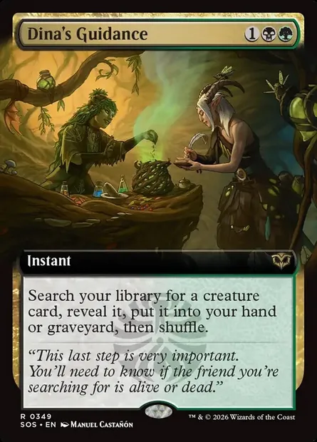 Dina's Guidance, Magic card SOS 349 — Secrets of Strixhaven set