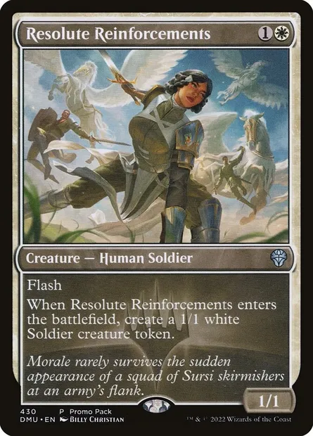 Resolute Reinforcements, Magic card DMU 430 — Dominaria United set
