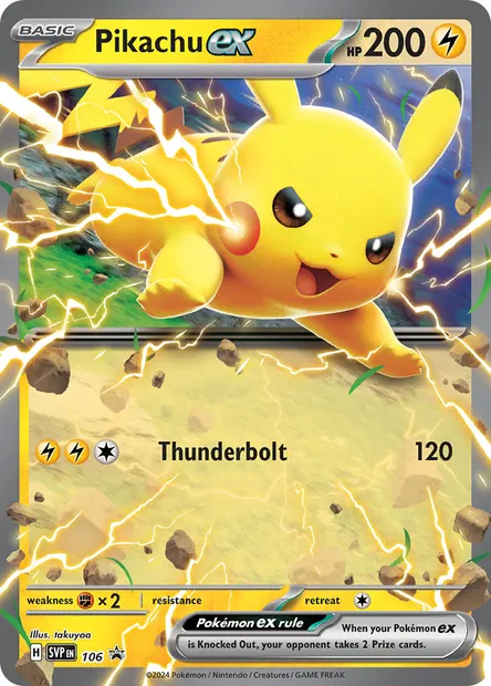 Pikachu ex, Pokémon card PR-SV 106 — SVP Black Star Promos set