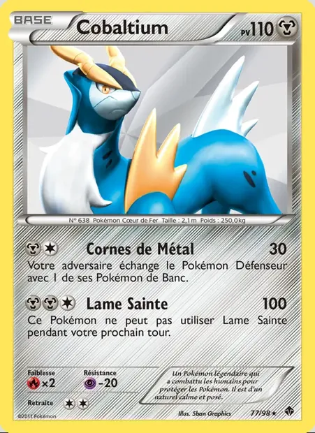 Cobaltium, carte Pokémon EPO 77 — extension Pouvoirs Émergents