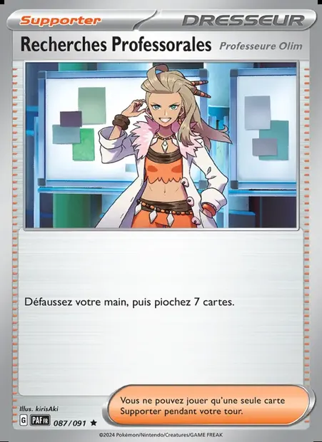 Recherches Professorales, carte Pokémon PAF 087 — extension Destinées de Paldea
