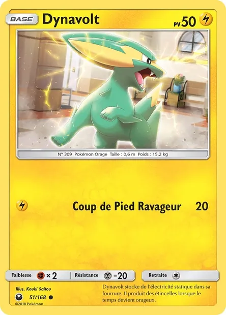 Dynavolt, carte Pokémon CES 51 — extension Tempête Céleste