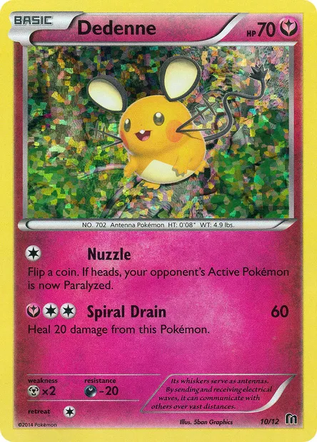 Dedenne, Pokémon card MCD16 10 — McDonald's Collection 2016 set