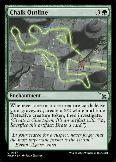 Chalk Outline, Magic card MKM 157 — Murders at Karlov Manor set