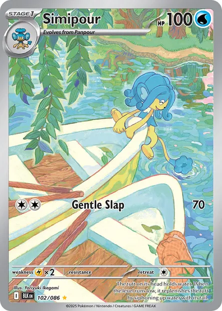 Simipour, Pokémon card BLK 102 — Black Bolt set