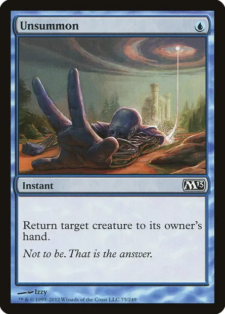 Unsummon, Magic card M13 75 — Magic 2013 set