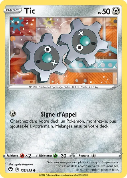 Tic, carte Pokémon SIT 123 — extension Tempête Argentée