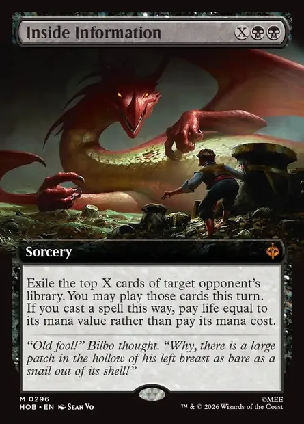Inside Information, Magic card HOB 296 — The Hobbit set