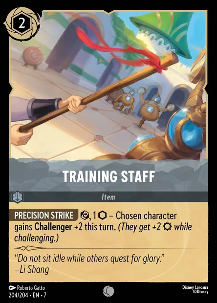 Training Staff, Disney Lorcana card CH7-204 — Archazia's Island set