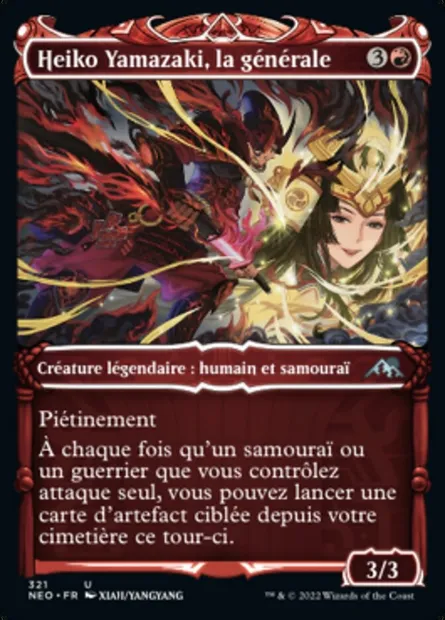 Heiko Yamazaki, la générale, carte Magic NEO 321 — extension Kamigawa: La Dynastie Néon