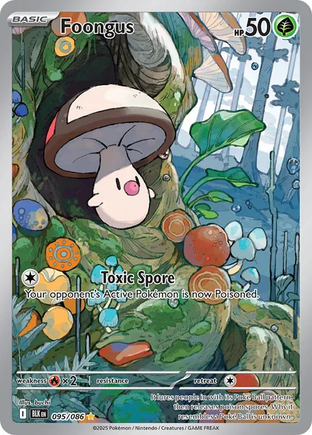 Foongus, Pokémon card BLK 095 — Black Bolt set