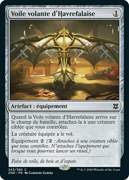 Voile volante d'Havrefalaise, carte Magic ZNR 243 — extension Renaissance de Zendikar