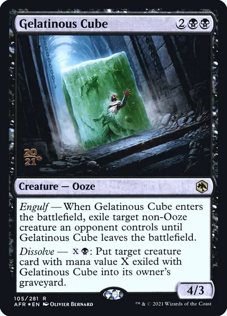 Gelatinous Cube, Magic card PAFR 105s — Adventures in the Forgotten Realms Promos set