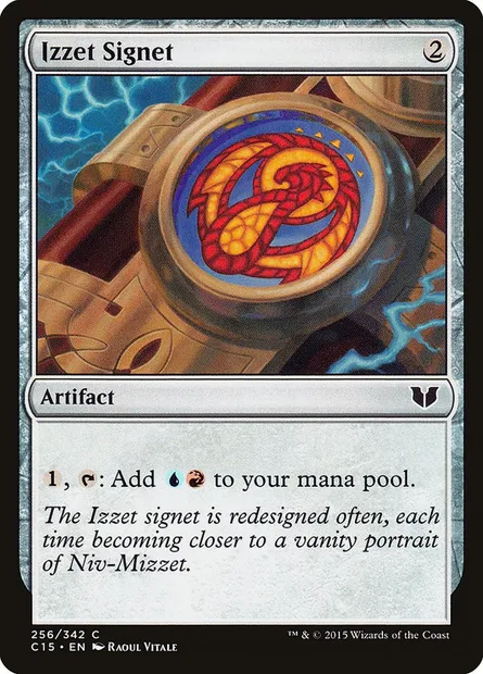 Izzet Signet, Magic card C15 256 — Commander 2015 set