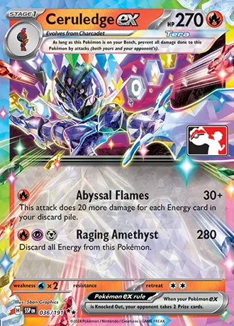 Ceruledge ex, Pokémon card PPS 036-5 — Play! Pokémon Prize Pack Series set