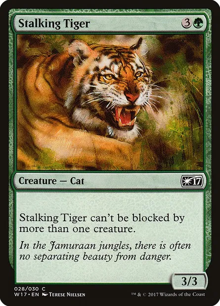 Stalking Tiger, Magic card W17 28 — Welcome Deck 2017 set